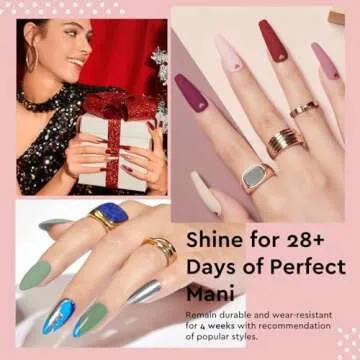 MEFA 56 Pcs Gel Nail Polish Kit with U V Light 48W Nail Dryer, 32 Colors Nude Pink Gray Gel Nail Polish Set with Base and Matte/Glossy Top Coat Nail Art Decorations Manicure Tools DIY Salon Home Gifts