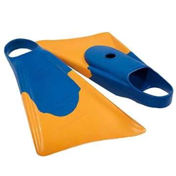 Churchill Makapuu Floating Fins | Comfortable Fit Fin Flippers | Patented Dolphin Tail Swimfins for Thrust and Performance | Made of 100% Natural Gum Rubber | Swimming, Diving, Surfing, Bodyboarding