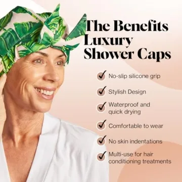 Kitsch Luxury Shower Cap for Stylish Hair Protection