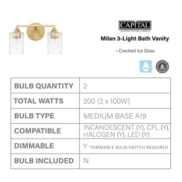 Capital Lighting Milan Vanity Light - Elegant Bath Lighting