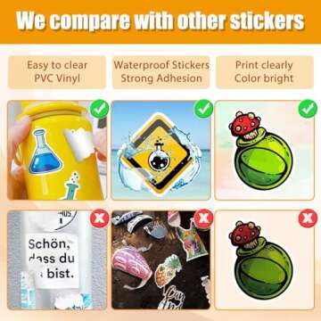150pcs Science Stickers - Classroom Decor & Water Bottle Stickers - Math, Chemistry, Physics, Biology Gifts - Lab Science