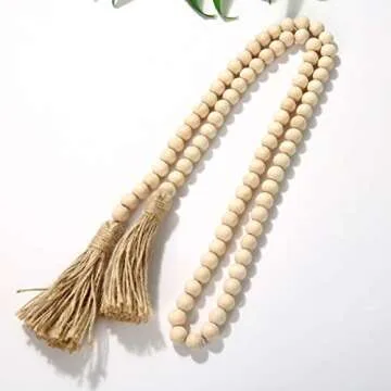 1000 Pieces of Wood Beads - 6 Sizes of Natural Unfinished Wood Beads for Garlands, Decorations and DIY Handmade - 8mm / 10mm / 12mm / 14mm / 16mm / 20mm