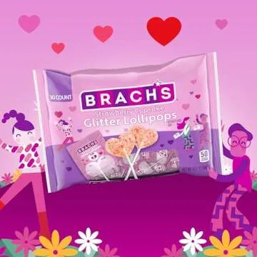 Brach’s Strawberry Cupcake Glitter Lollipops for Valentine's