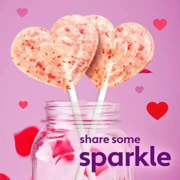 Brach’s Strawberry Cupcake Glitter Lollipops for Valentine's