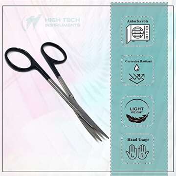 Premium Iris Supercut Micro Dissecting Scissors 4.5" Curved