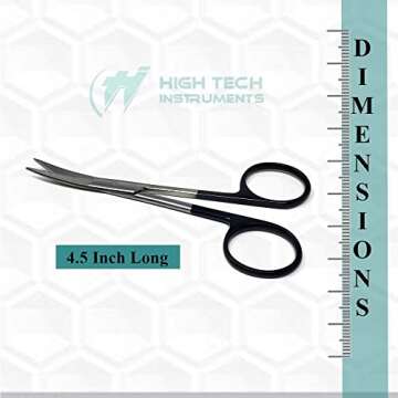 Premium Iris Supercut Micro Dissecting Scissors 4.5" Curved