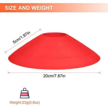 Sport Soccer Disc Cones Set - 50 Pack Kids Agility Training