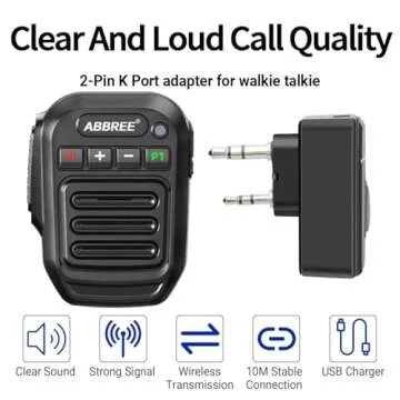 ABBREE Wireless Walkie Talkie Mic: Clear, Reliable Communication for Ham Radios