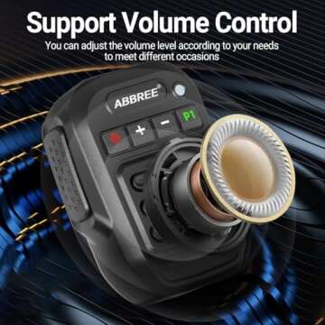 ABBREE Wireless Handheld Speaker Mic for Ham Radio