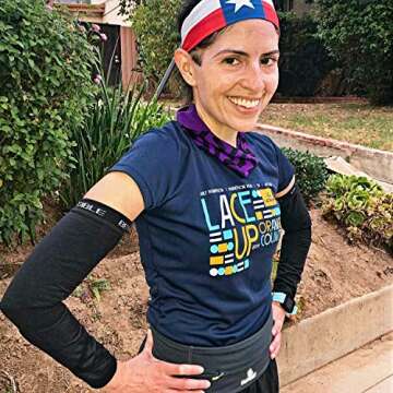 BeVisible Sports Arm Compression Sleeves For Men & Women With UV Sun Protection Cover - 1 Pair