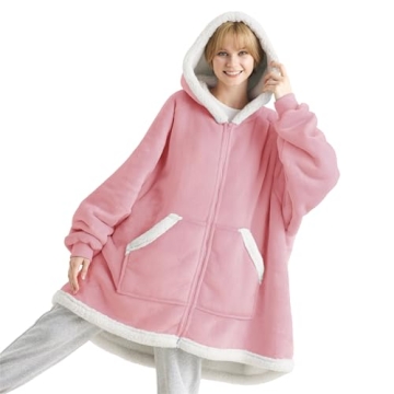Bedsure Blanket Hoodie - Cozy Wearable Blanket for Warmth and Comfort