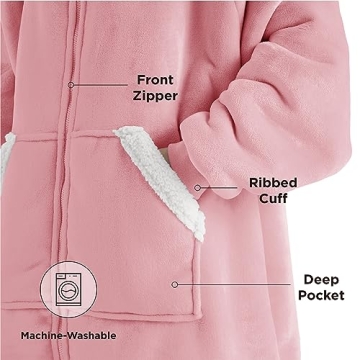 Bedsure Blanket Hoodie - Cozy Wearable Blanket Gift