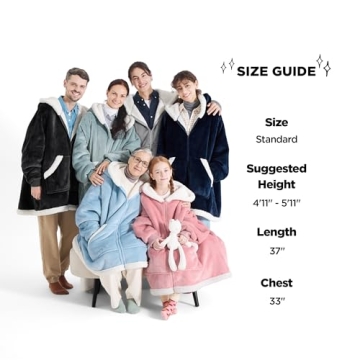 Bedsure Blanket Hoodie - Cozy Wearable Blanket Gift