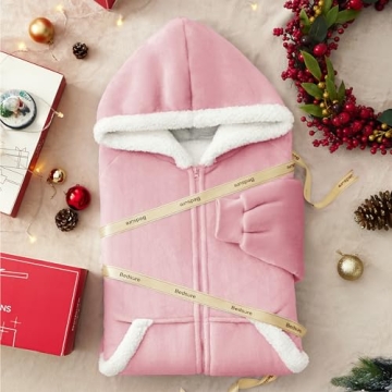 Bedsure Blanket Hoodie - Cozy Wearable Blanket Gift