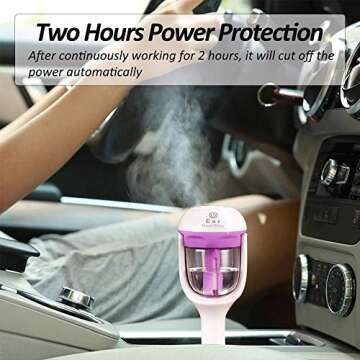 MIGHTYDUTY Car Humidifier Diffuser Aromatherapy Essential Oil Diffuser air fresheners Pink