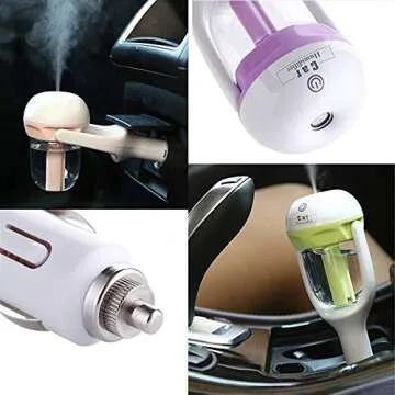 MIGHTYDUTY Car Humidifier Diffuser Aromatherapy Essential Oil Diffuser air fresheners Pink