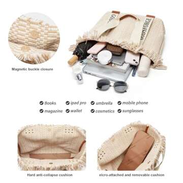 Chic Sumrains Woven Tote Bag for Summer Outings