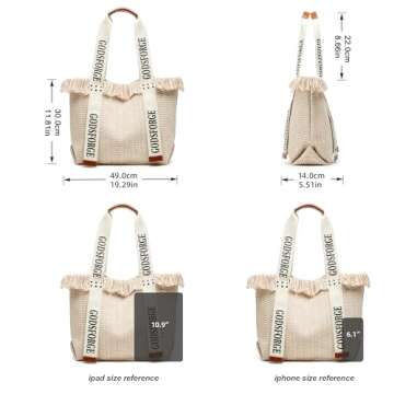Chic Sumrains Woven Tote Bag for Summer Outings