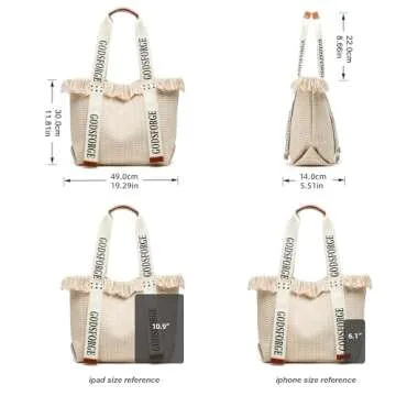 Chic Sumrains Woven Tote Bag for Summer Outings