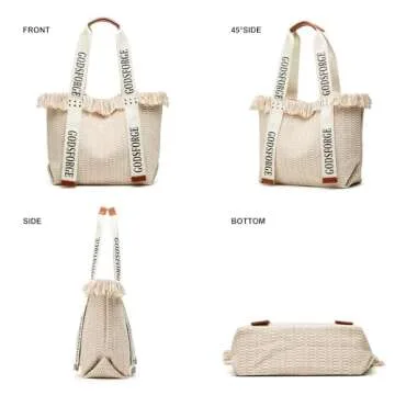 Chic Sumrains Woven Tote Bag for Summer Outings