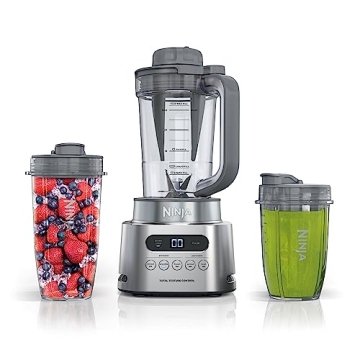 Ninja SS151 TWISTi Blender DUO, 1600 WP - High-Speed Smoothie Maker, 5 Functions, 34-oz. Pitcher & T...
