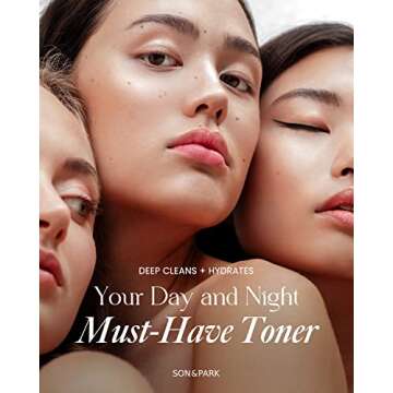 SON&PARK Beauty Water 60ml (2.02 fl. oz) | Travel Size Rose Water Toner with Witch Hazel | Acne Trea...