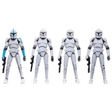 STAR WARS 3.75 Inch Action Figure 4-Pack | Phase I Clone Troopers