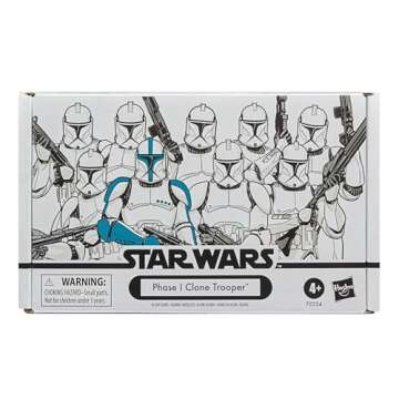 STAR WARS 3.75 Inch Action Figure 4-Pack | Phase I Clone Troopers