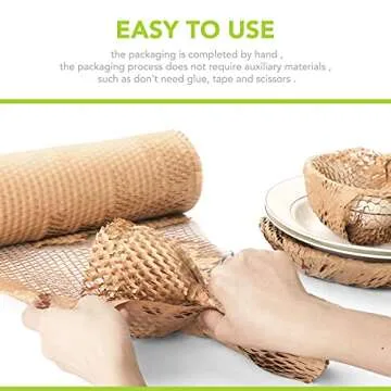 Metronic Honeycomb Cushioning Wrap 12"x128' Eco-Friendly Packing Rolls