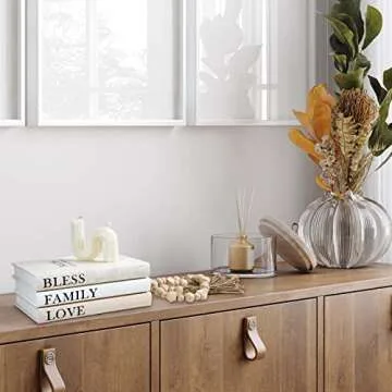 Elegant Linen Covered Decorative Books for Home Decor