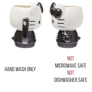 Silver Buffalo Sanrio Hello Kitty Halloween Skeleton Costume Ceramic 3D Sculpted Mug, 20 Ounces