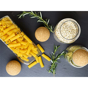 Elegant Glass Storage Jars with Cork Lids for Kitchen Organization