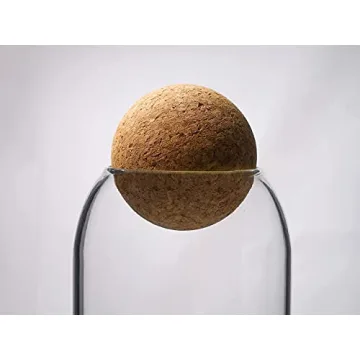 Elegant Glass Storage Jars with Cork Lids for Kitchen Organization