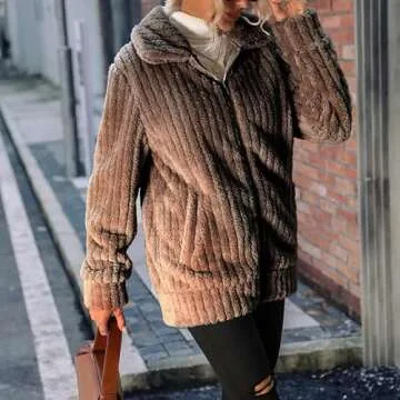 Vipwest Women's Sherpa Jacket - Cozy Stylish Outerwear