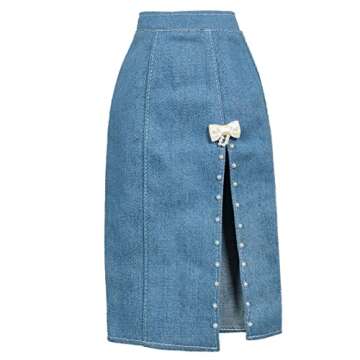 Proudoll 1/3 BJD Doll Clothes Outfit Set - Handcrafted Stylish Denim Skirt, Hat, Blouse, Wig, Leathe...