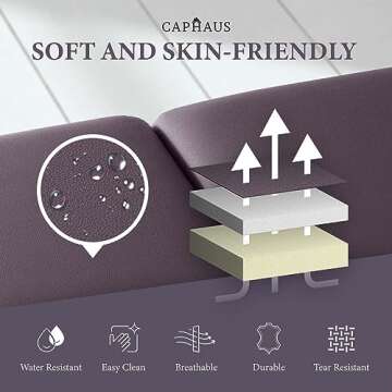 CAPHAUS Premium Memory Foam Massage Table, 84 Inch Foldable & Portable Massage Bed, Height Adjustable Spa Bed, Facial Cradle Salon Bed Wooden Legs & Carry Case, 32 Inch Wide, Purple