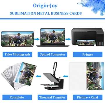 Sublimation Metal Business Cards - Custom Print 100 Pack