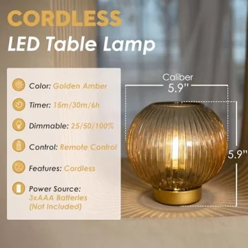 Stylish Battery Operated Lamp with Remote Control