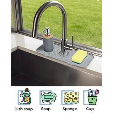 Kitchen Sink Splash Guard - Anti-drip Silicone Mat