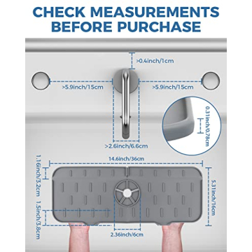 Kitchen Sink Splash Guard - Anti-drip Silicone Mat