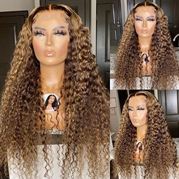 Stylish CYNOSURE Curly Honey Blonde Lace Front Wig