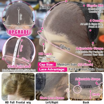 Stylish CYNOSURE Curly Honey Blonde Lace Front Wig