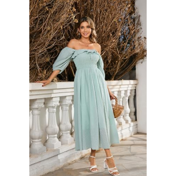 R.Vivimos Elegant Backless Flowy Summer Dress