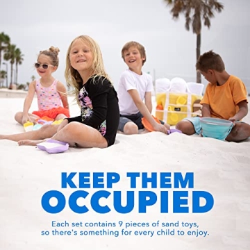 Dejaroo Beach Toys - 9-Piece Kids Outdoor Toy Set