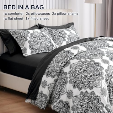 PHF 7 Piece Queen Comforter Set - Soft & Reversible Bedding