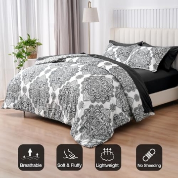 PHF 7 Piece Queen Comforter Set - Soft & Reversible Bedding