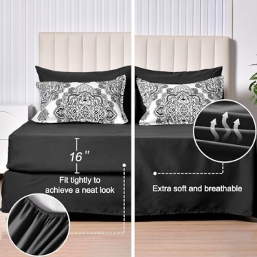 PHF 7 Piece Queen Comforter Set - Soft & Reversible Bedding