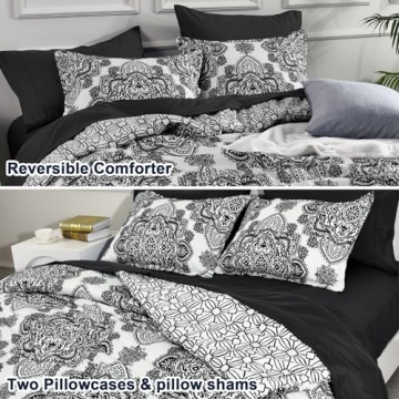 PHF 7 Piece Queen Comforter Set - Soft & Reversible Bedding