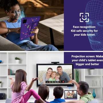 NOBKLEN Kids Tablet 10 Inch with Android 13, 8GB+128GB Storage, 8-core Processor, 1920 * 1200 IPS Display, 8000mAH Fast-Charging Battery, GPS, 5+13M Dual Camera, Parental Controls and Kid-Proof Case