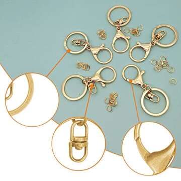 Durable Gold Lobster Claw Clasps Set for Creative Projects